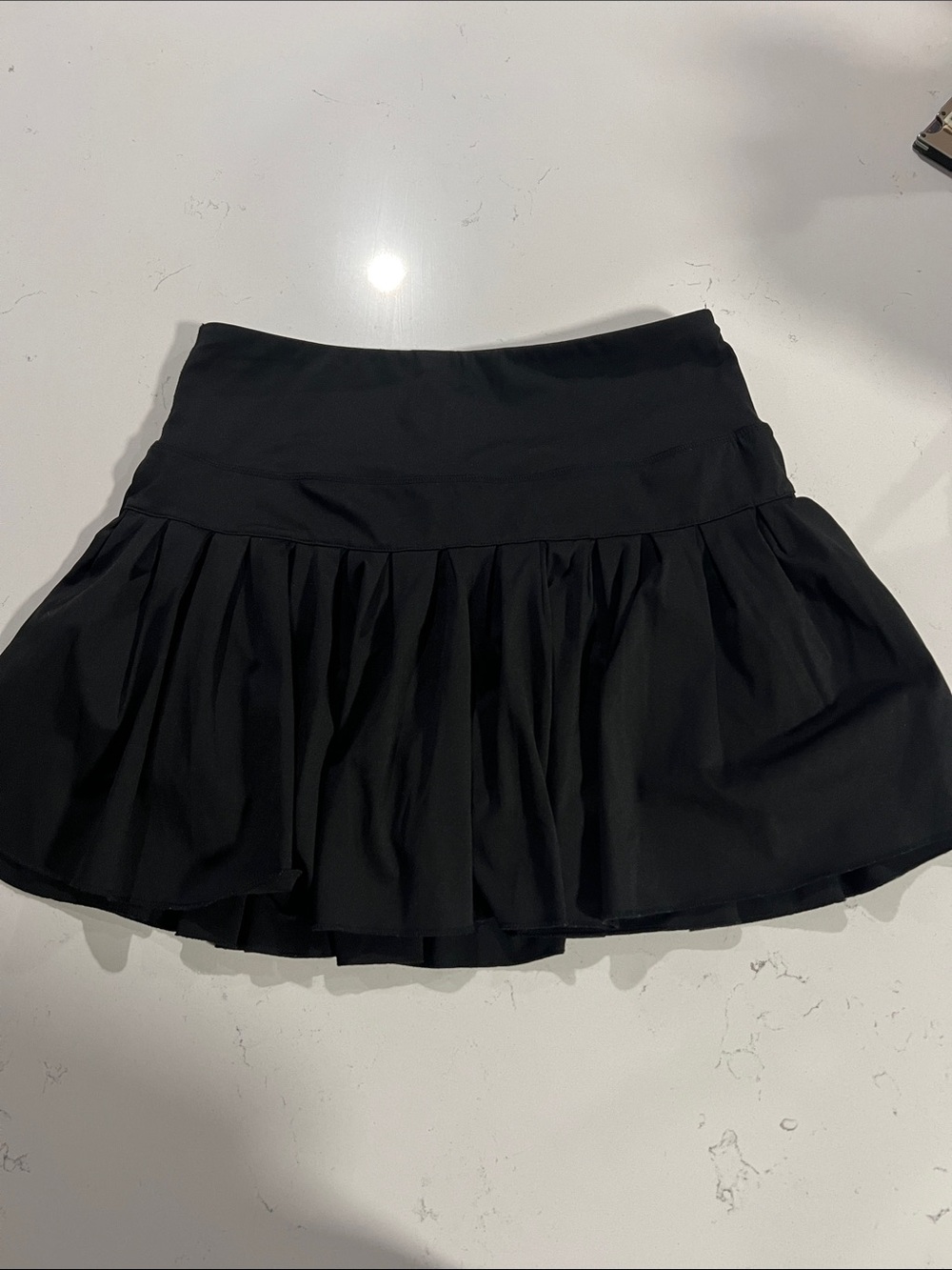 Black Circle Skirt with Flared Hem